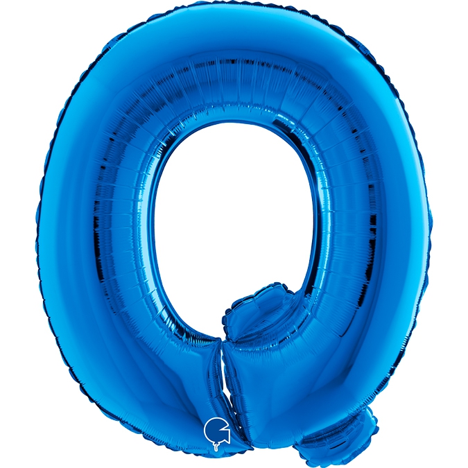 Folienballon Buchstabe Q Blau 100cm