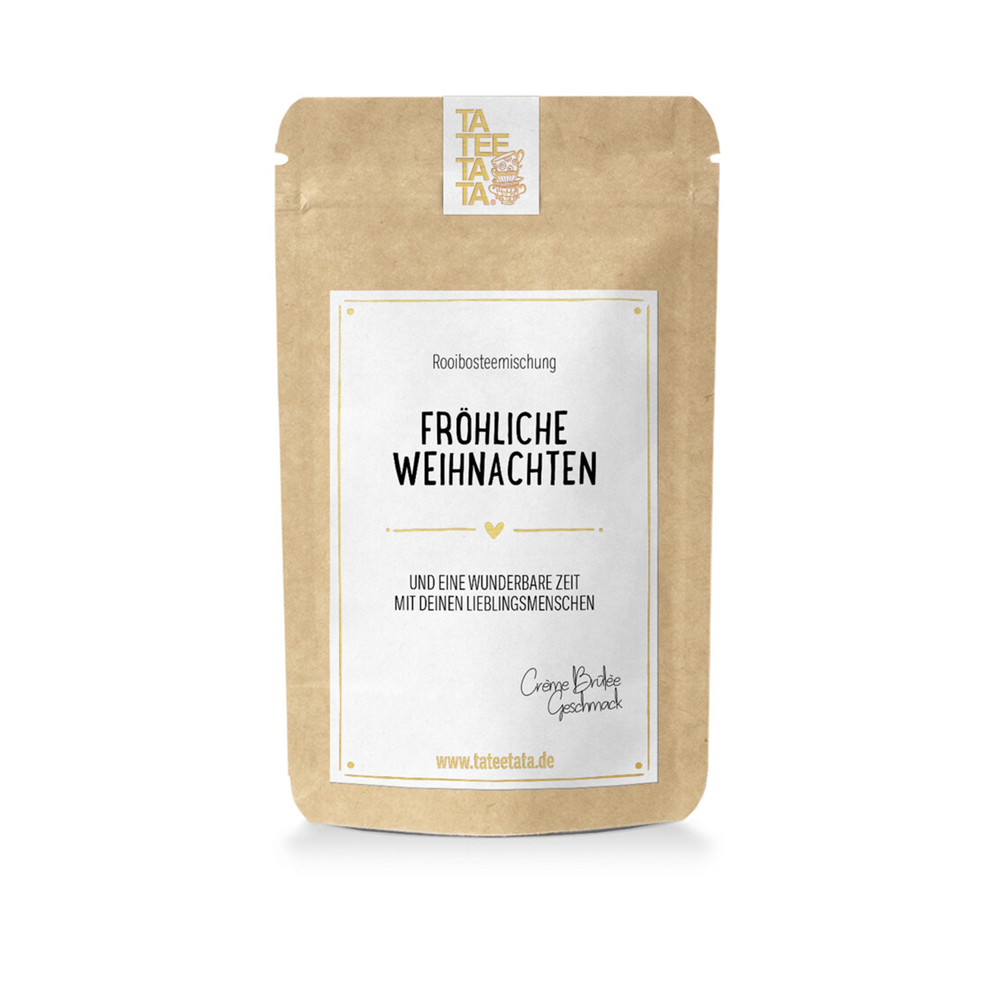 Tee "Fröhliche Weihnachten" Crème Brulèe Geschmack, 15 g Pulver