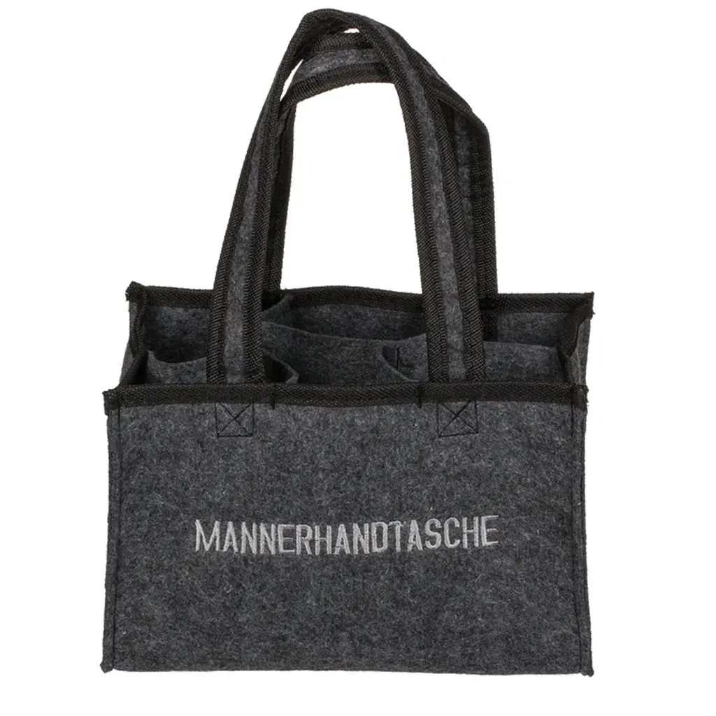 Tasche, Handtasche, Filztasche, Dunkelgrau, Männerhandtasche