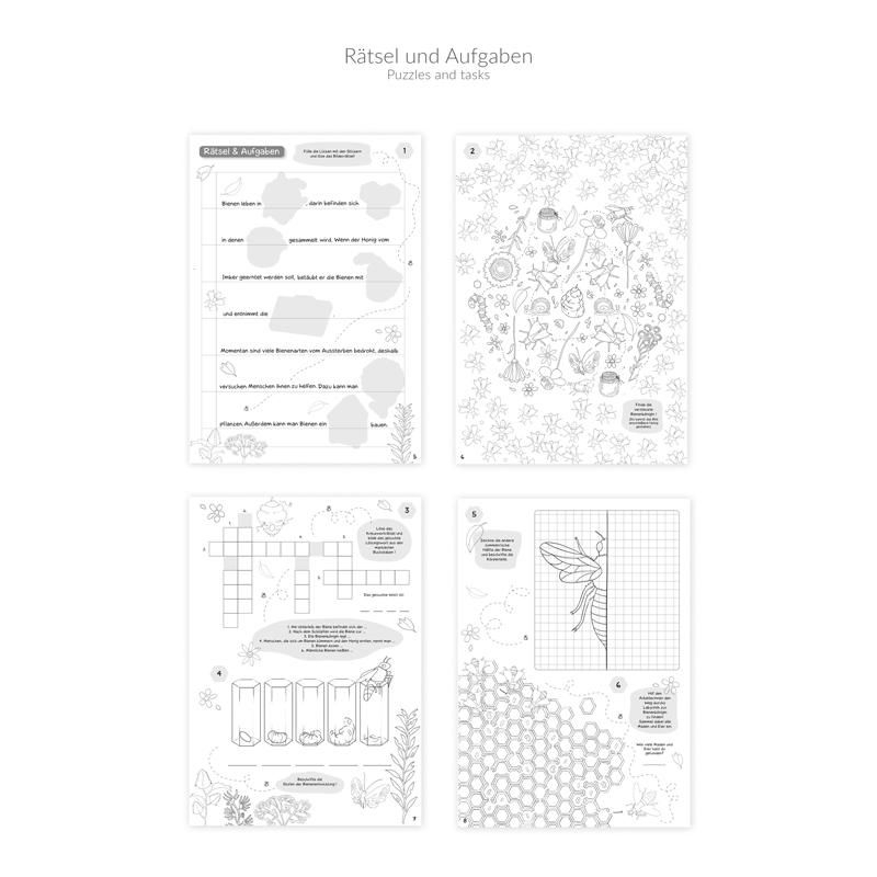 Meine Bienenfreunde - Activity Heft zum Lernen, Ausmalen und gestalten Meine Bienenfreunde - Activity Heft zum Lernen, Ausmalen und gestalten