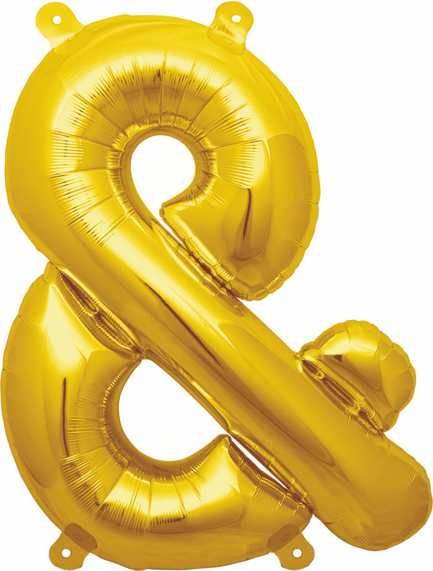 Luftballon Sonderzeichen & Gold 40cm