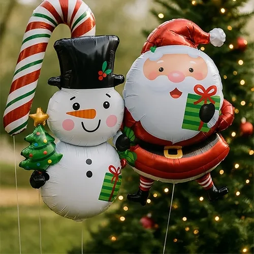 Schneemann, Ballonfigur, Weihnachtsdeko, Luftballon, Weihnachtsfigur