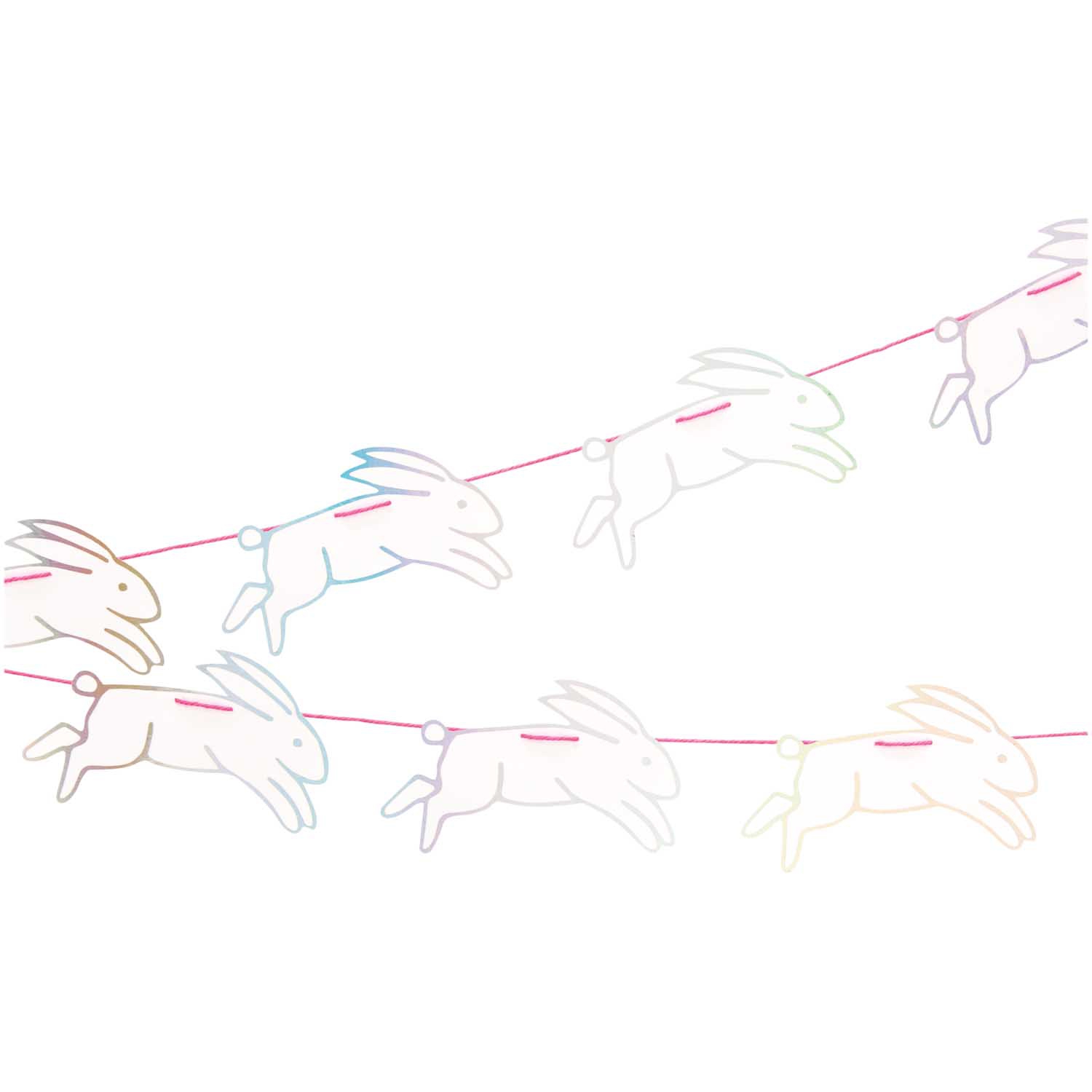 Mini Girlande hüpfende Hasen - 2m Länge Mini Girlande hüpfende Hasen - 2m Länge