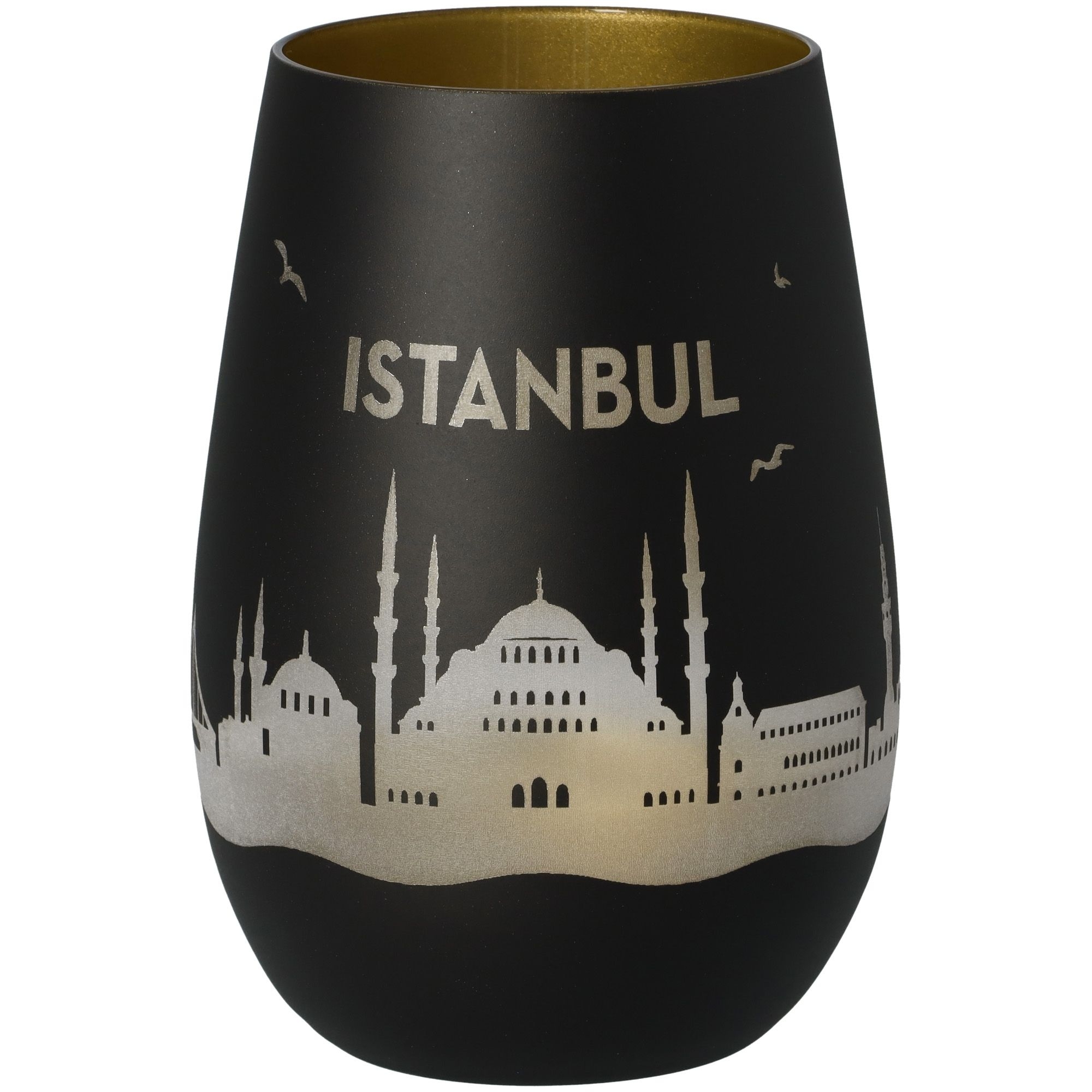 Windlicht Skyline Istanbul Schwarz/Gold Krug, Töpferei, Tasse