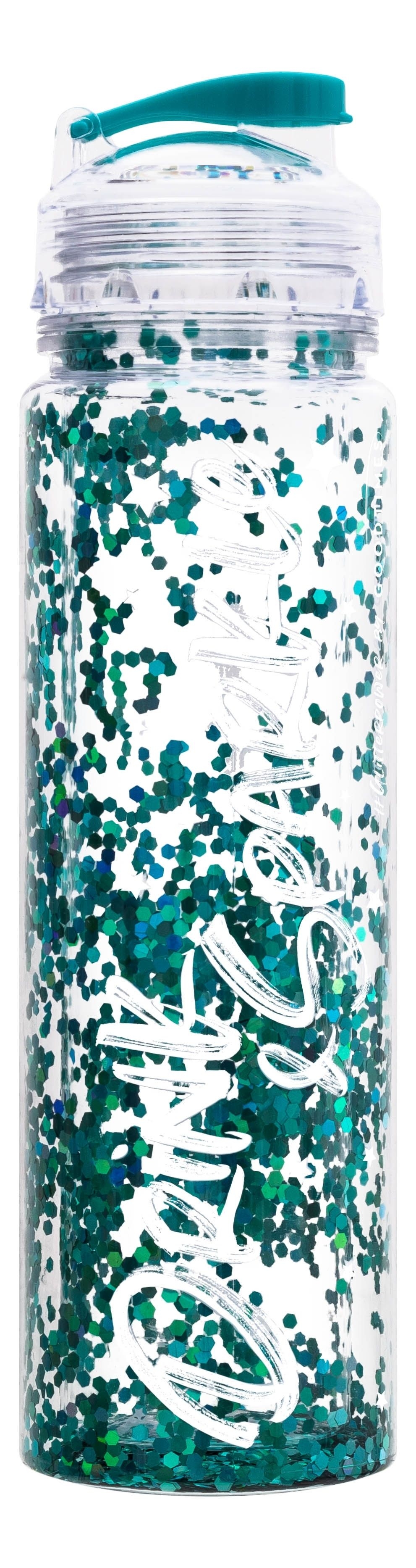 Glitzerflasche Mint