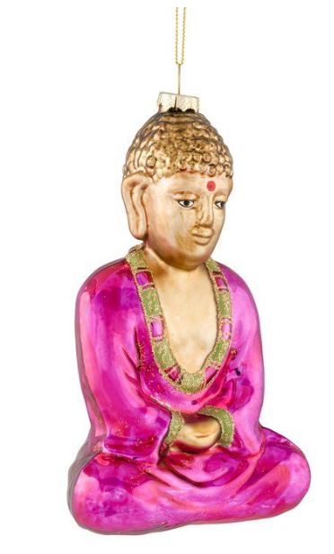 Weihnachtskugel "Buddha" Pink Weihnachtskugel "Buddha" Pink