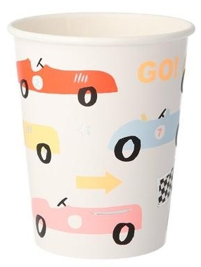 Meri Meri - 8 Pappbecher "Rennauto" Meri Meri - 8 Pappbecher "Rennauto"