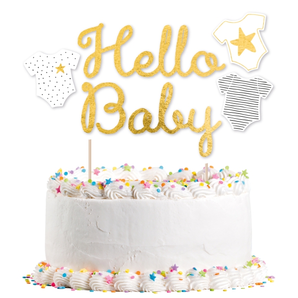 Cake Topper "Hello Baby"