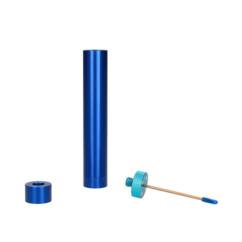 blaues Zylinder, Metallstift, blauer Deckel, Tropfer, Kosmetikflasche Komponenten