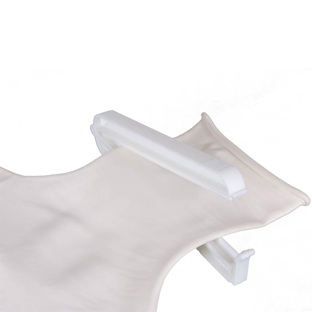 Knieklemme, Material: Latex, Weißer Clip, Polsterung, Hülsenhalter-Zubehör