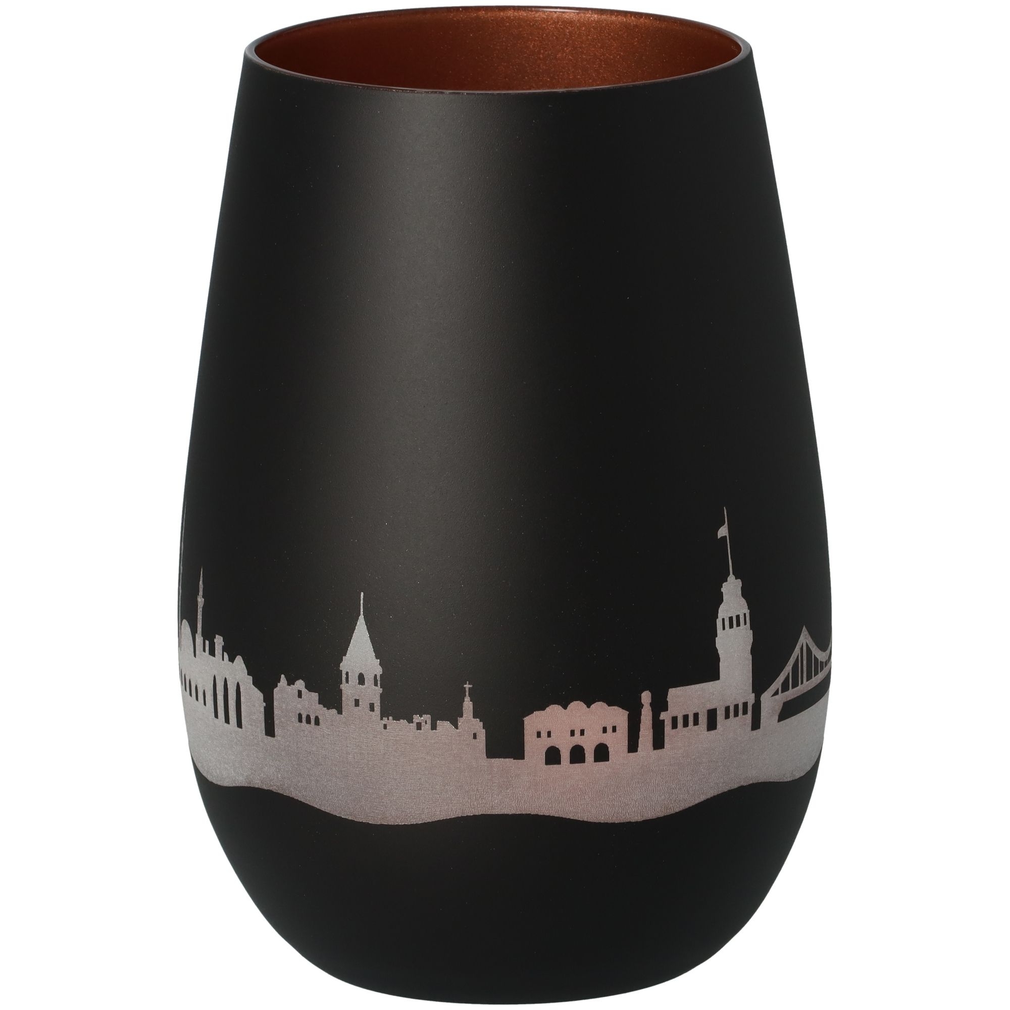 Windlicht Skyline Istanbul Schwarz/Bronze Töpferei, Krug, Vase, Tasse