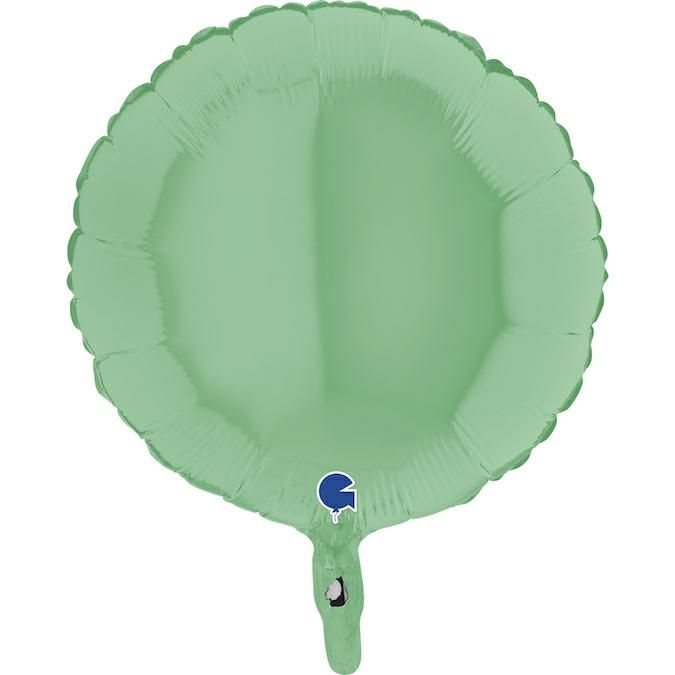 Folienballon Rund Matte Grün 45cm Folienballon Rund Matte Grün 45cm