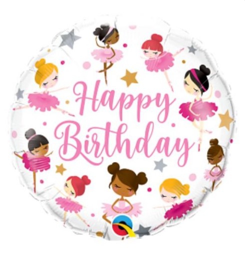 Folienballon Happy Birthday "Ballerina" 45cm Folienballon Happy Birthday "Ballerina" 45cm