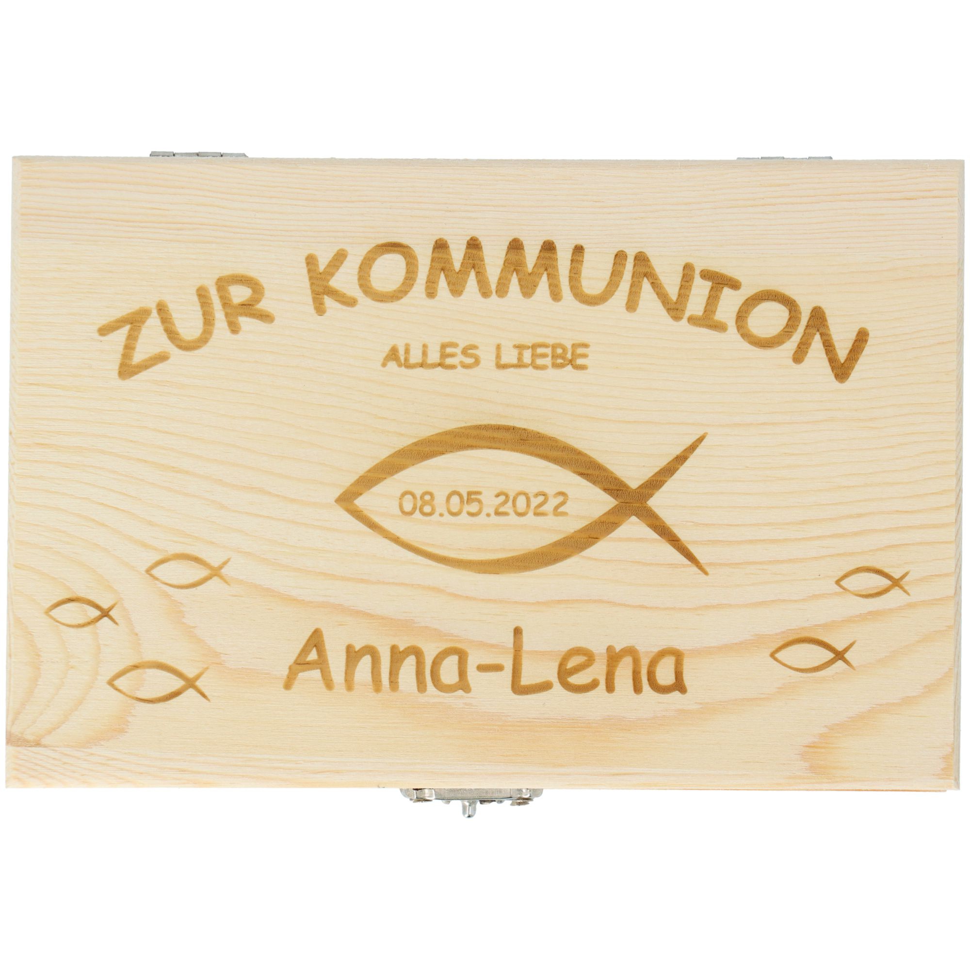 Geschenkbox Kommunion mit "Name & Datum"