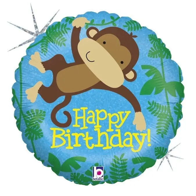 Folienballon "Geburtstags Affe" 45 cm