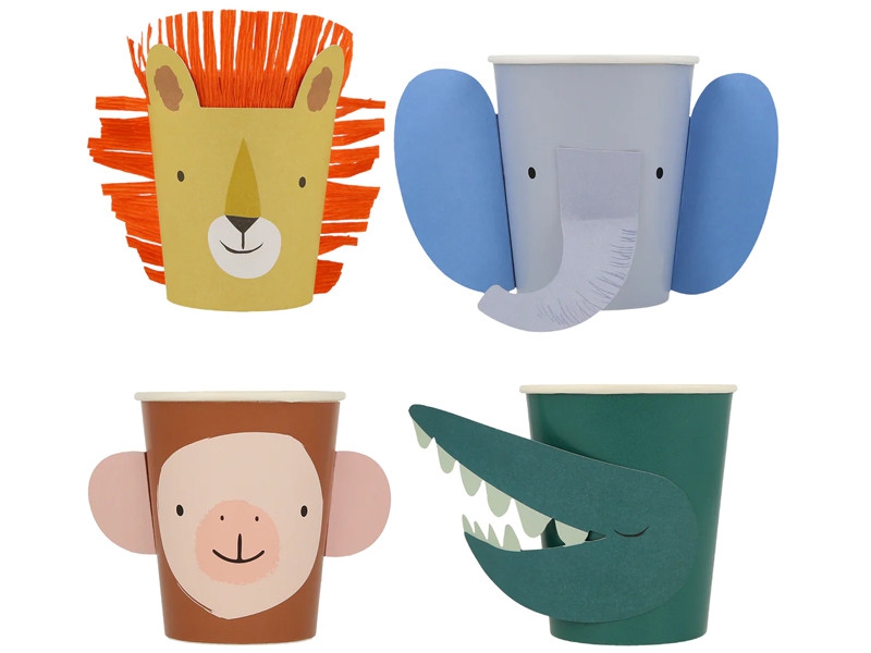 Meri Meri - Pappbecher "Parade der Tiere" Meri Meri - Pappbecher "Parade der Tiere"