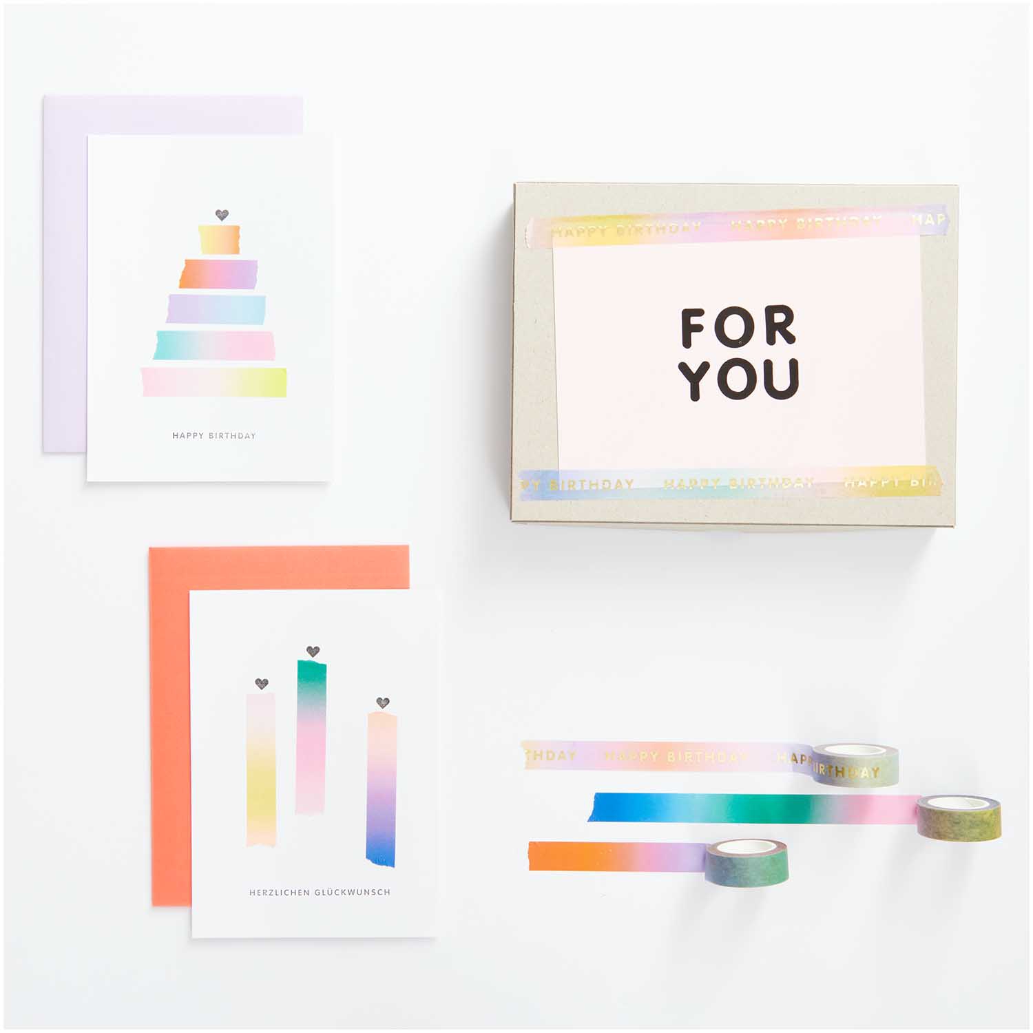 Tape "HappyBirthday" Regenbogen Tape "HappyBirthday" Regenbogen