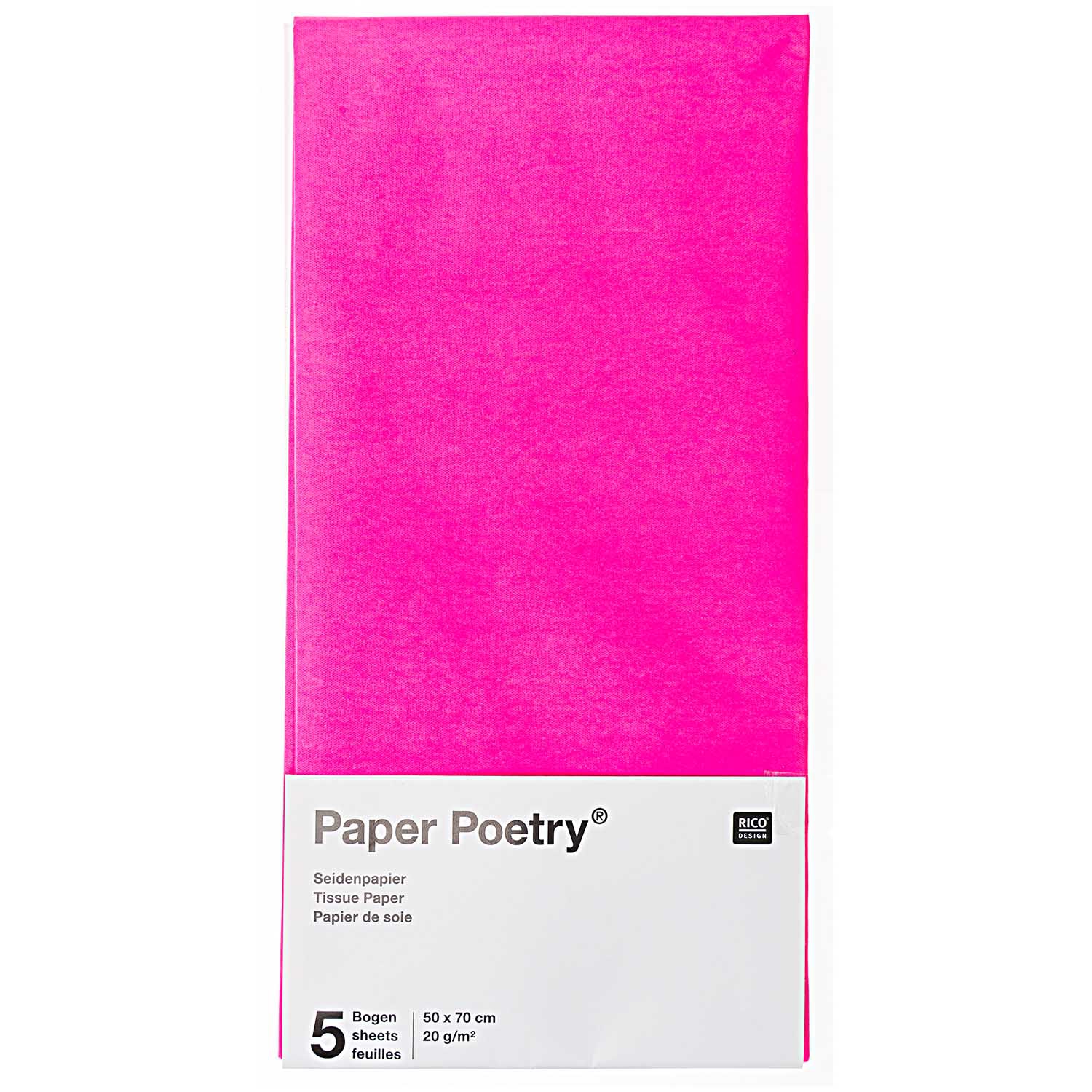 Seidenpapier Pink, 5 Bögen Seidenpapier Pink, 5 Bögen
