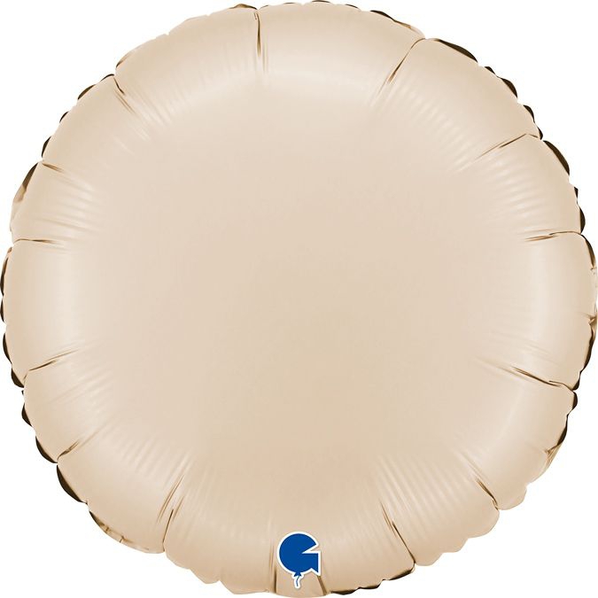 Folienballon Rund Satin Cream 45cm Folienballon Rund Satin Cream 45cm