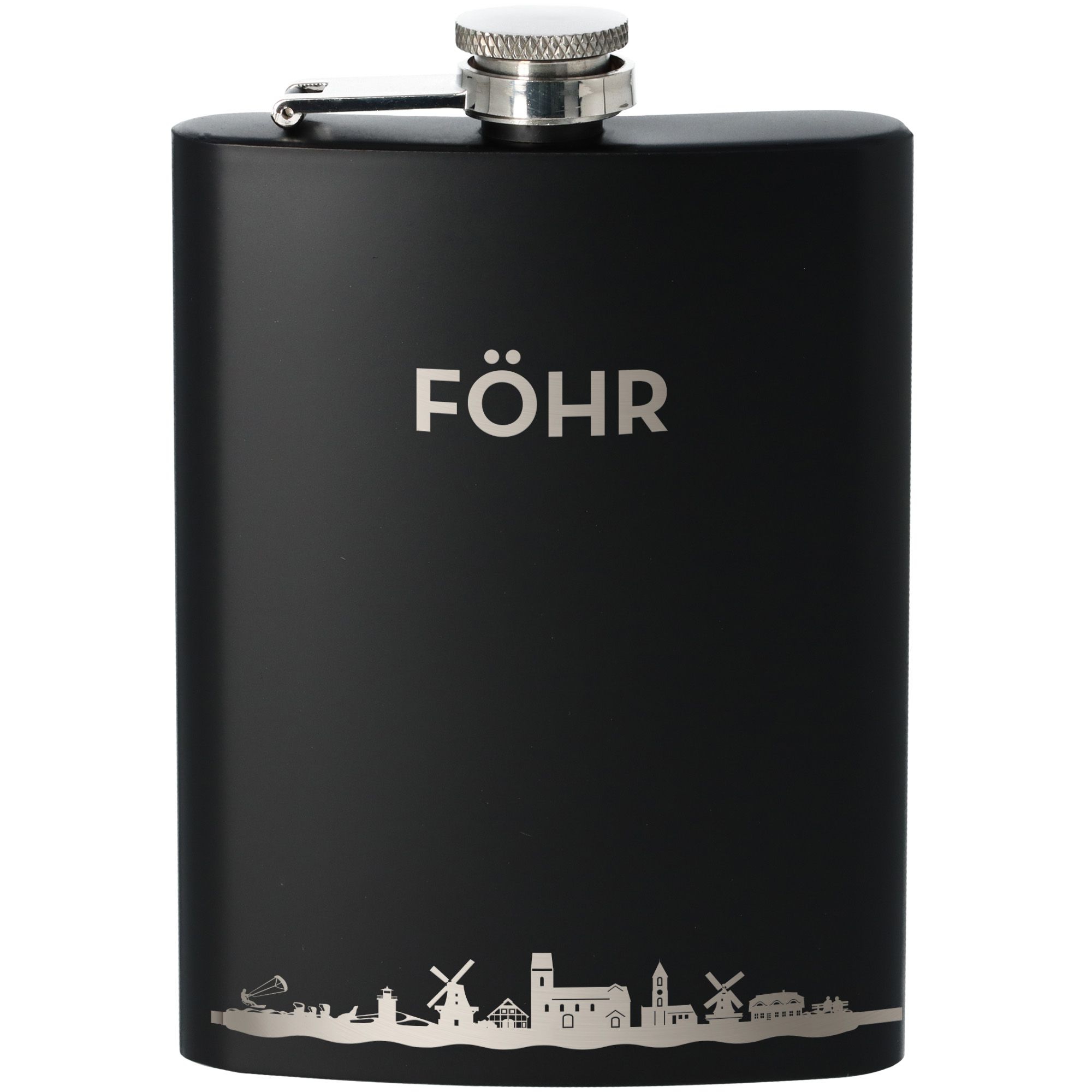 Flachmann Skyline Föhr Schwarz 225ml Flachmann Skyline Föhr Schwarz 225ml