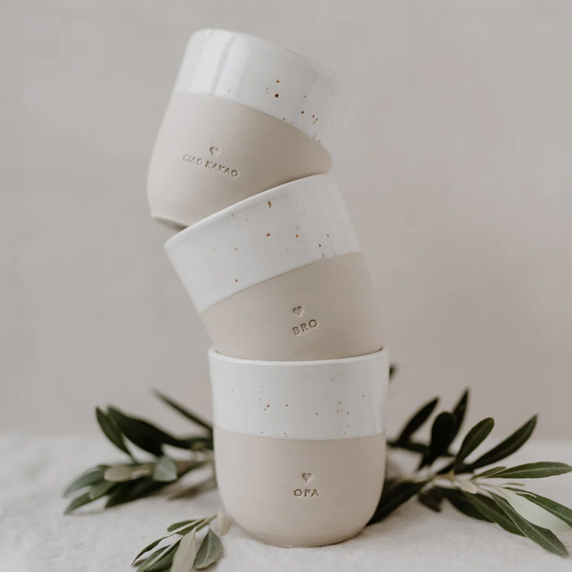 Eulenschnitt - Steingut-Becher "Opa" Eulenschnitt - Steingut-Becher "Opa"