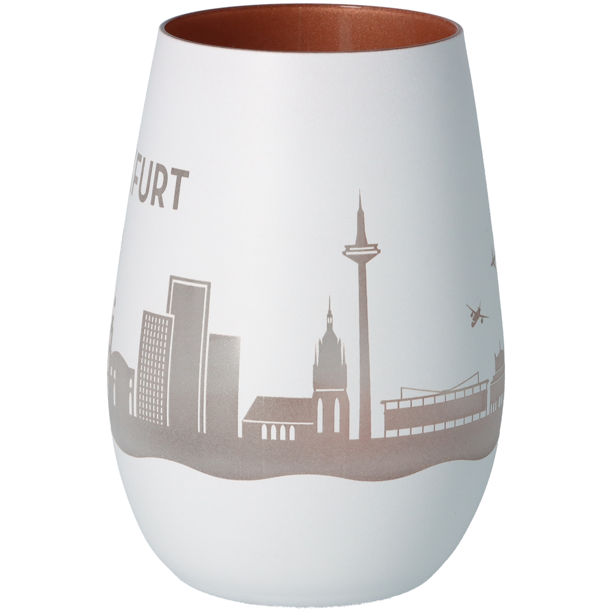 Windlicht Skyline Frankfurt Weiß/Bronze Windlicht Skyline Frankfurt Weiß/Bronze