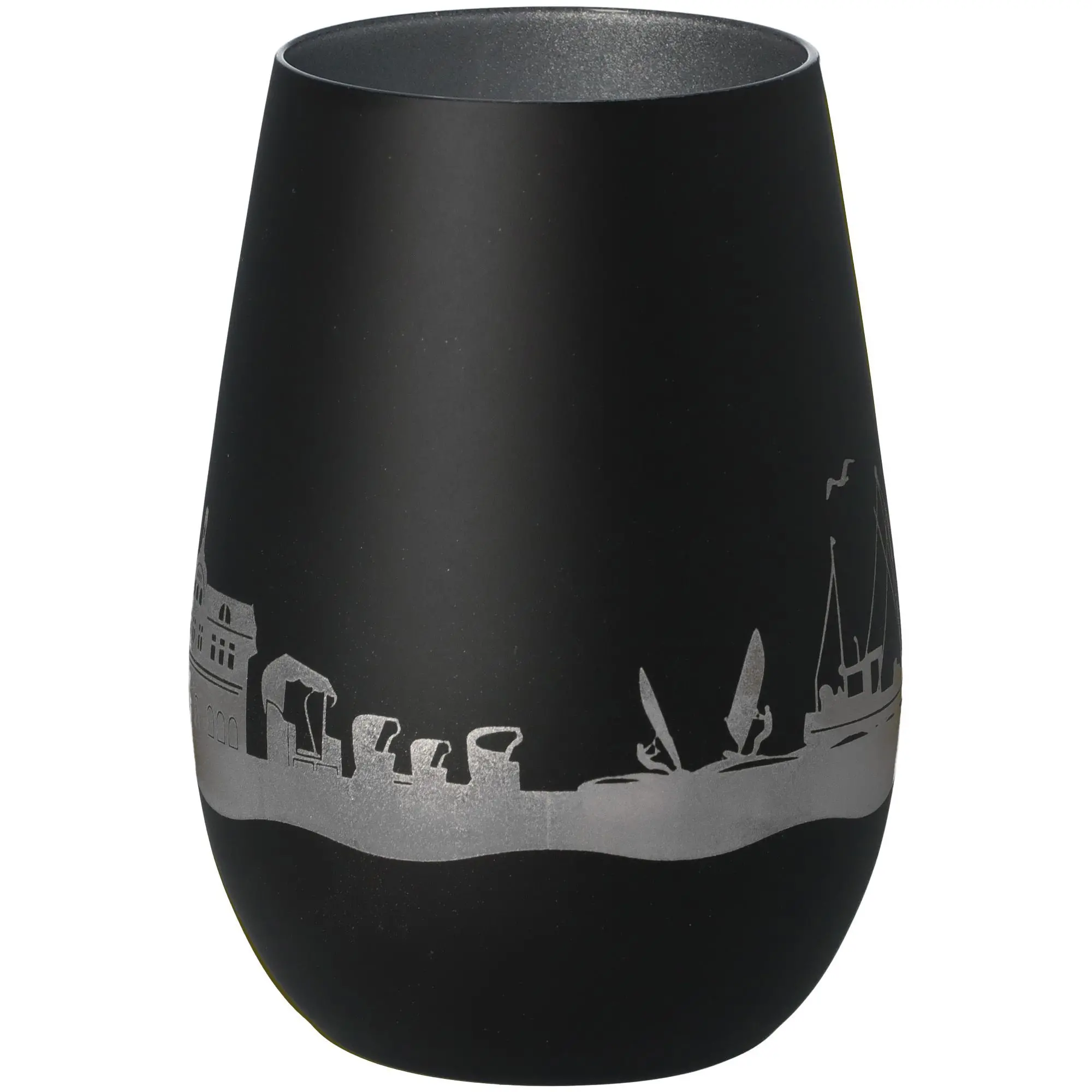 Windlicht Skyline Niendorf Schwarz/Silber
