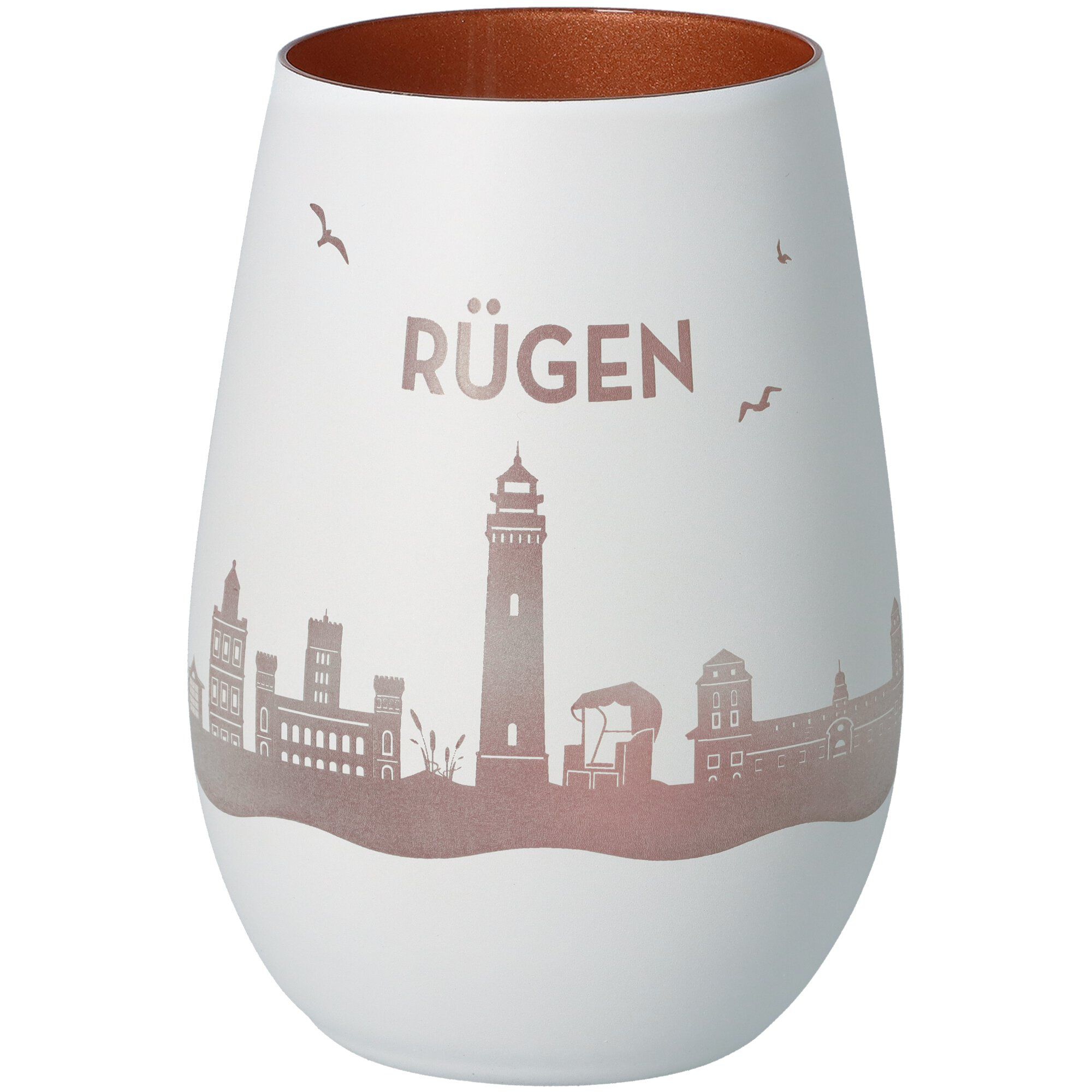 Windlicht Skyline Rügen Weiß/Bronze Windlicht Skyline Rügen Weiß/Bronze