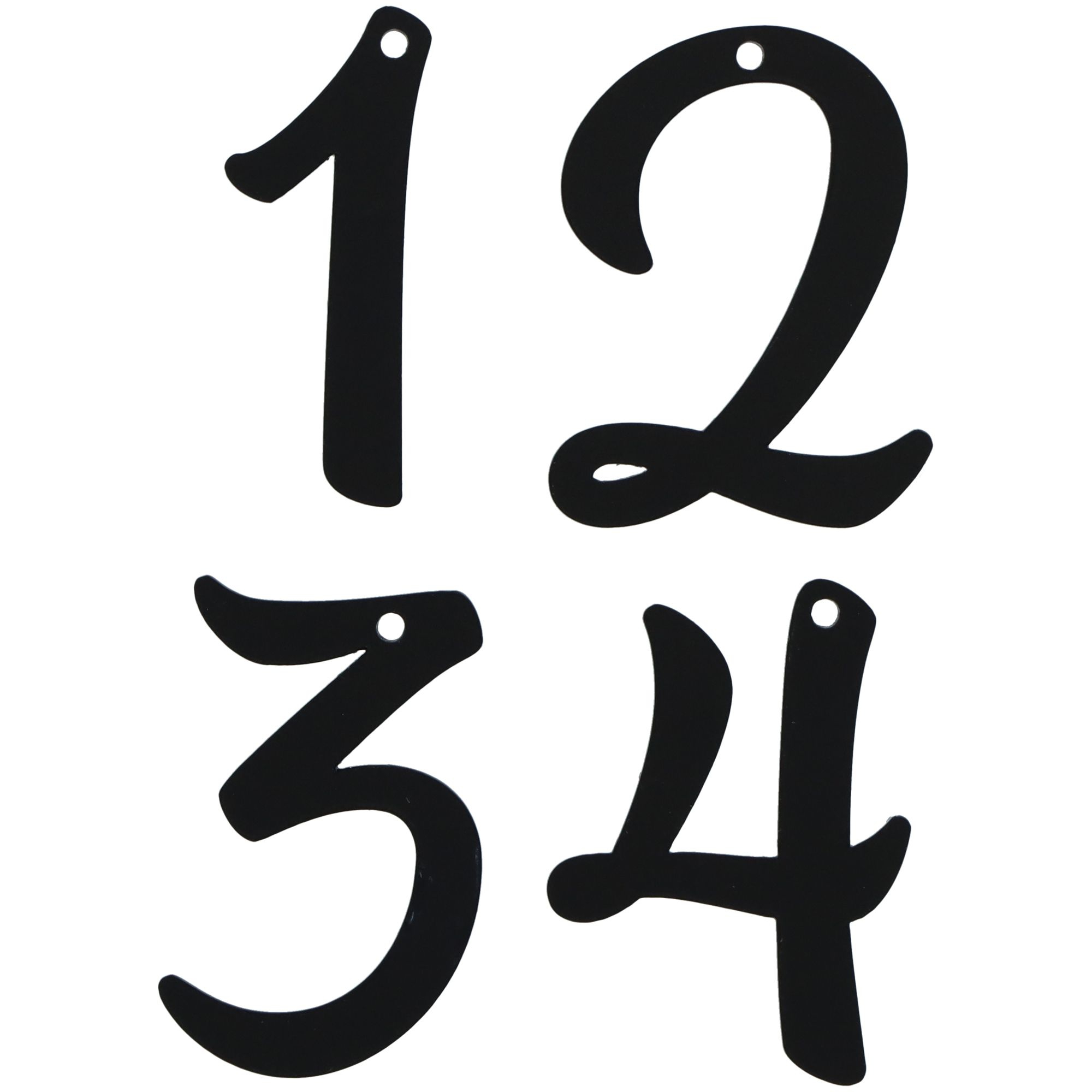 Adventskranz Anhänger Zahlen 1-4 Acryl Schwarz 5,5cm Adventskranz Anhänger Zahlen 1-4 Acryl Schwarz 5,5cm