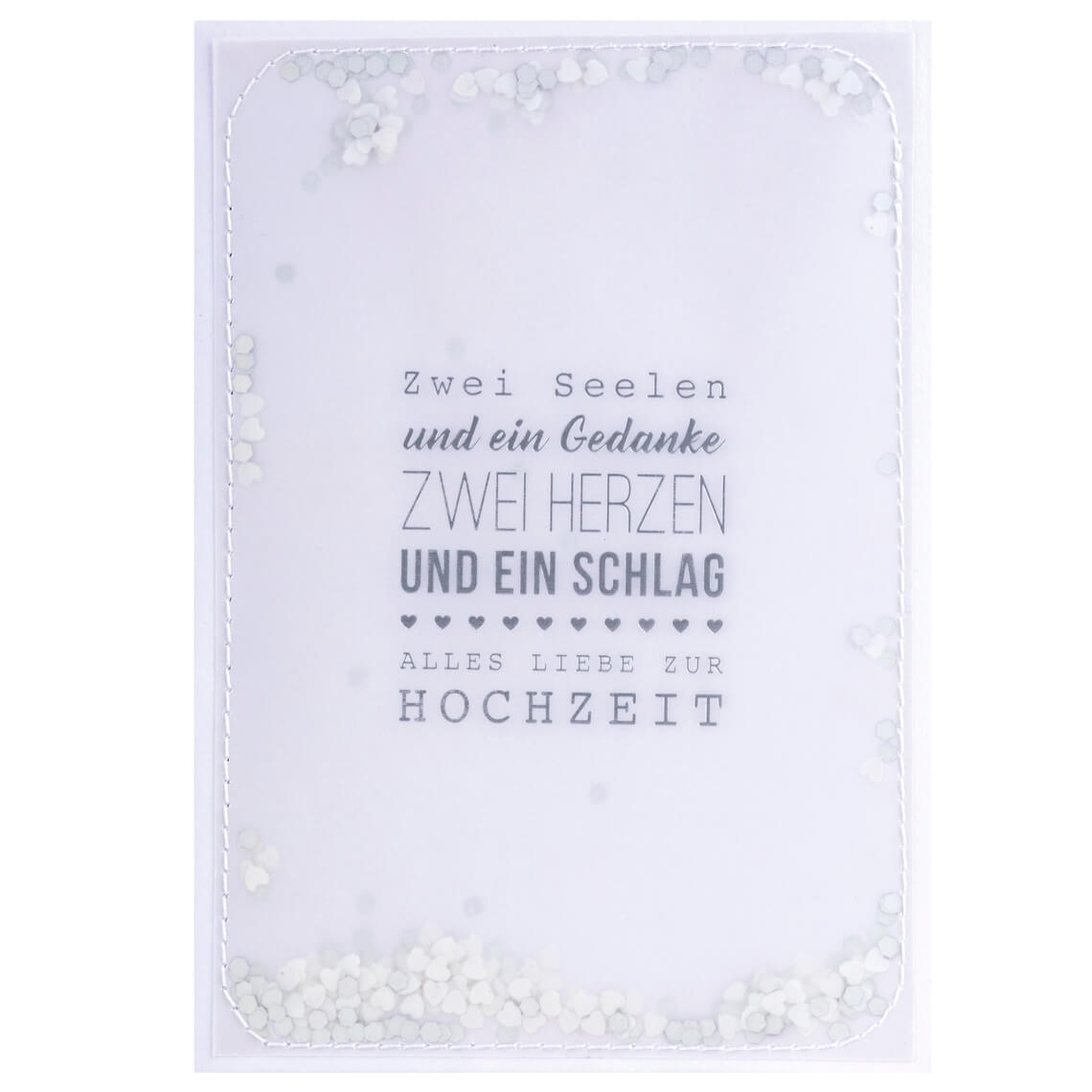 Räder Design - Konfettikarte "Zwei Seelen und ein Gedanke..."