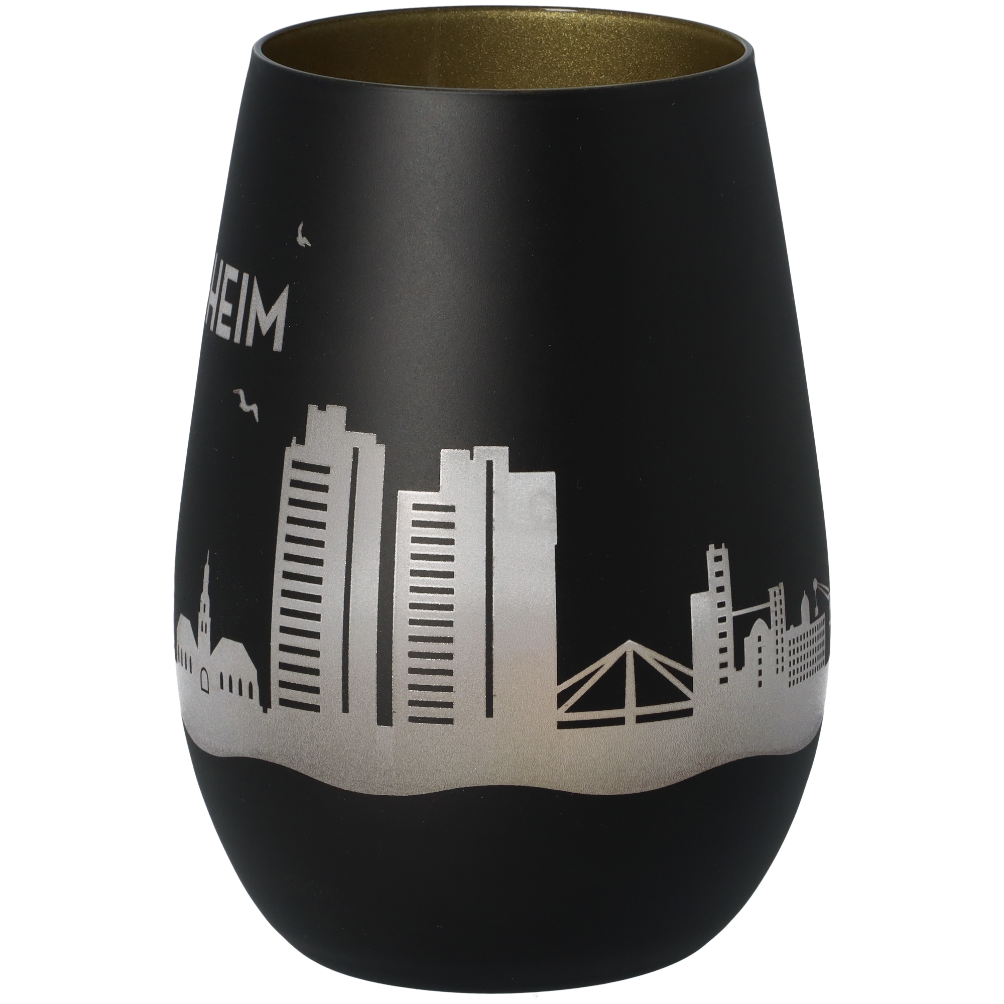 Windlicht Skyline Mannheim Schwarz/Gold Windlicht Skyline Mannheim Schwarz/Gold