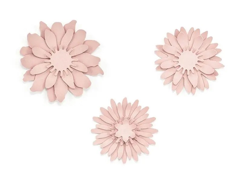DIY Bastelset Blumen Puder Rosa 24 tlg.