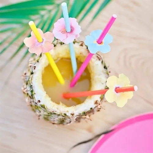 Ananas, Trinkgefäß, Strohhalm, Fruchtgetränk, Dekoration