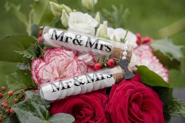 Mr & Mrs Glasfläschchen