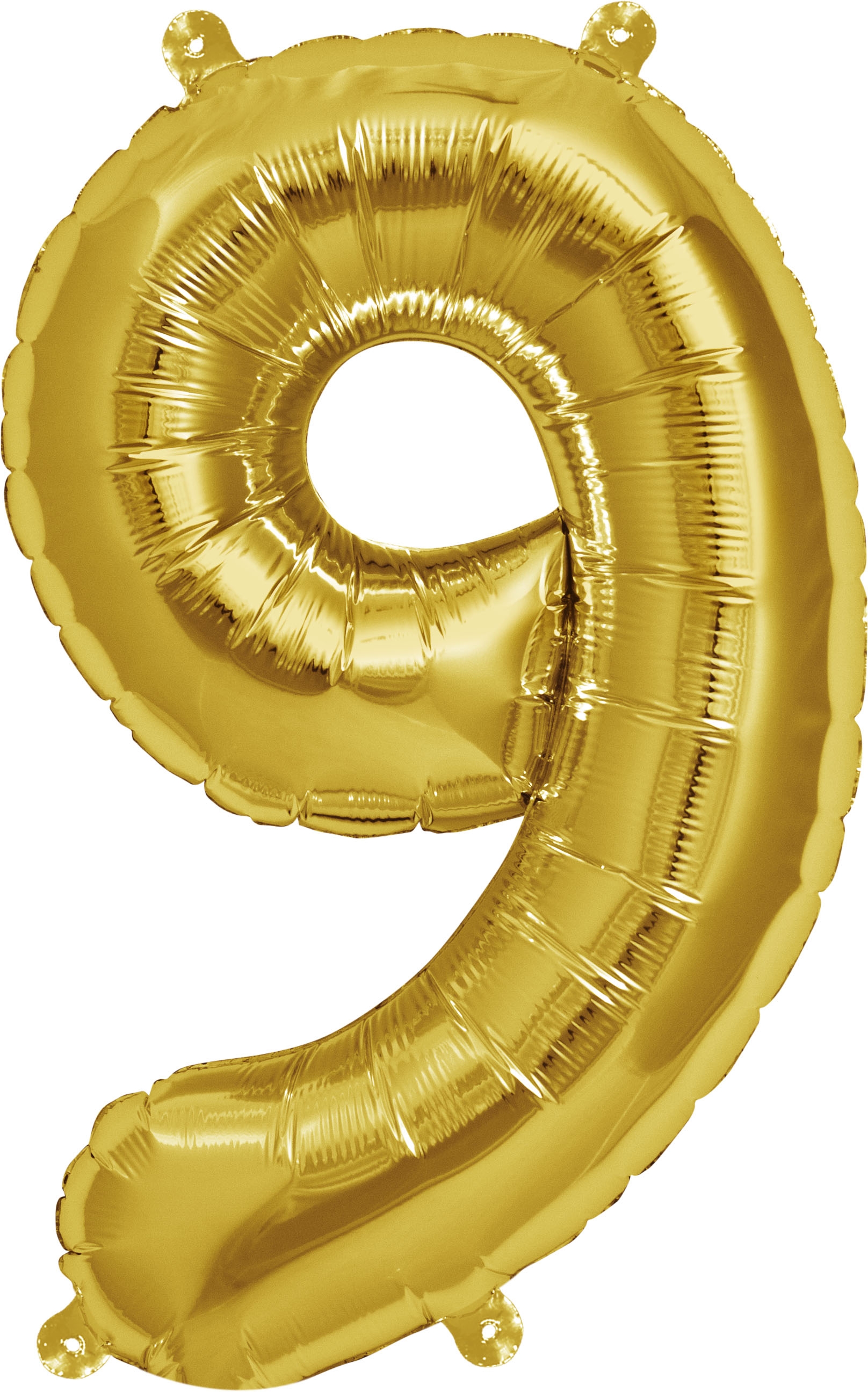 Luftballon Zahl 9 Gold 40cm