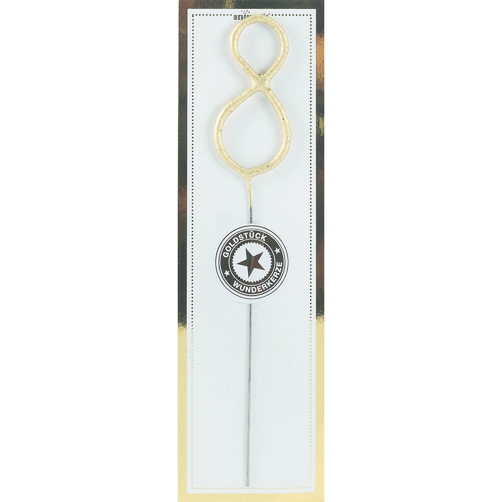 Wunderkerze Zahl 8 Gold Wunderkerze Zahl 8 Gold