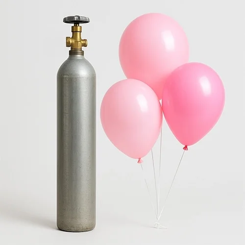 gasflasche, ballons, pink, balloon cluster, metallisch