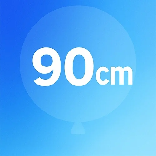 90 cm, Ballon, Blau Gradient, Kreis, Leuchten