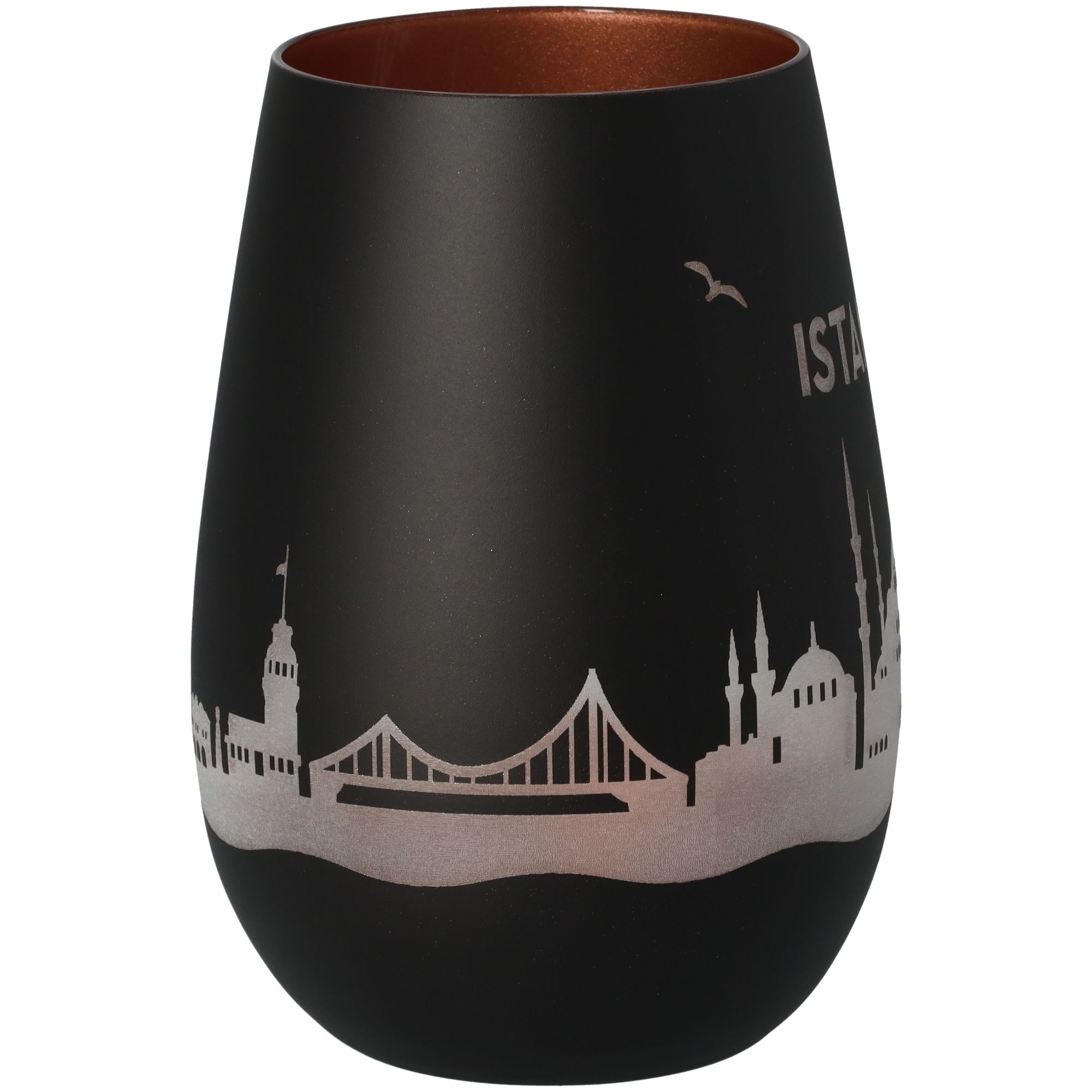 Windlicht Skyline Istanbul Schwarz/Bronze Krug, Töpferei, Vase, Tasse