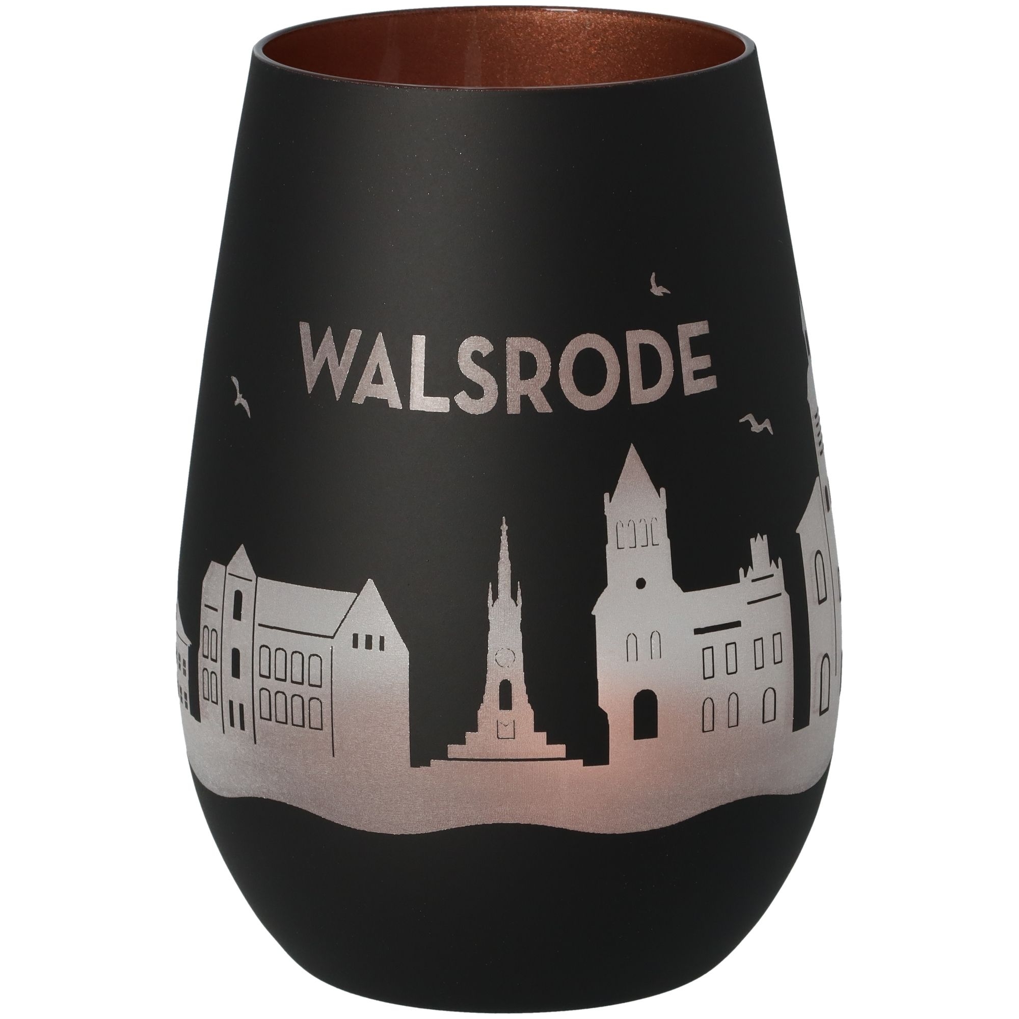 Windlicht Skyline Walsrode Schwarz/Bronze Krug, Töpferei, Vase