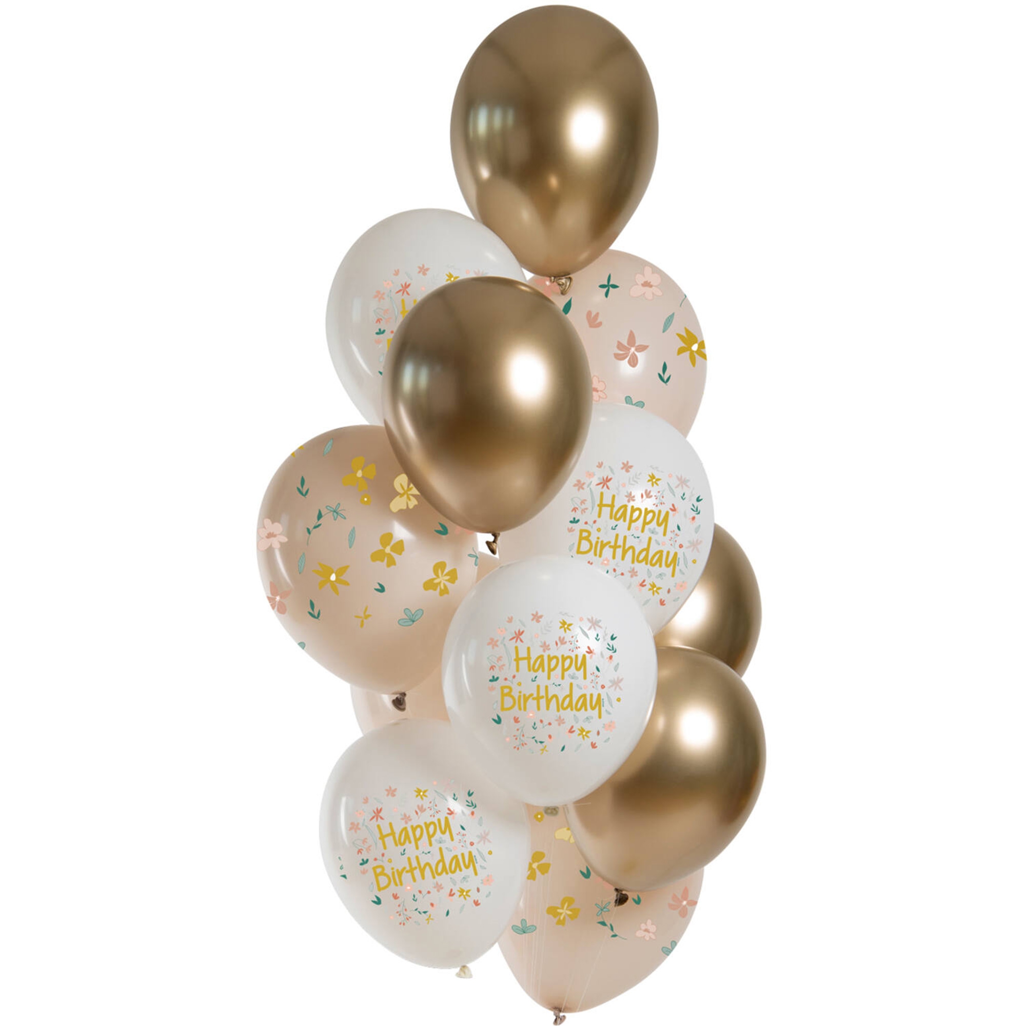 12 Latexballons im Set "Birthday Blossom" Ø 33cm