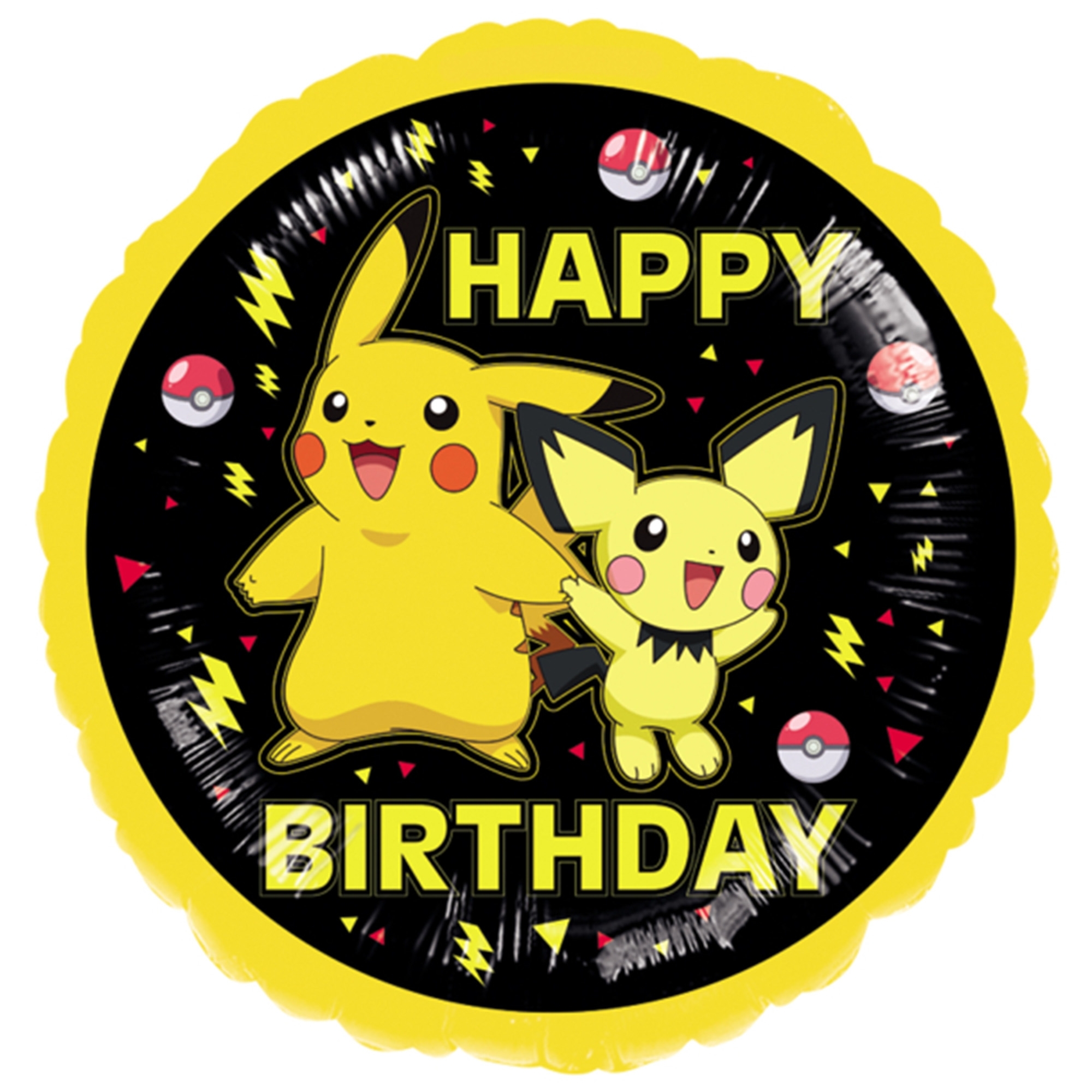 Folienballon Happy Birthday "Pokemon" 45cm Logo