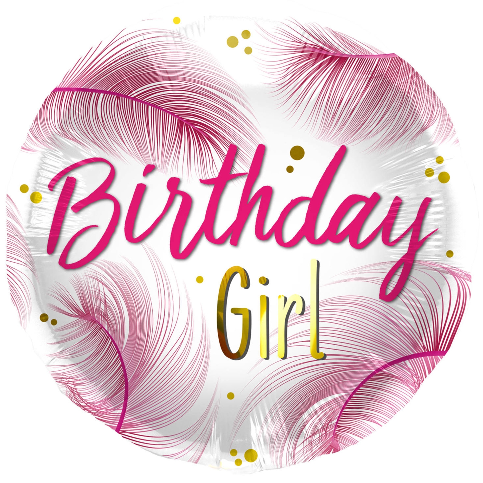 db7d3098fb82fadff0e3f620f23fabdab029bf5f Folienballon "Birthday Girl" 45 cm