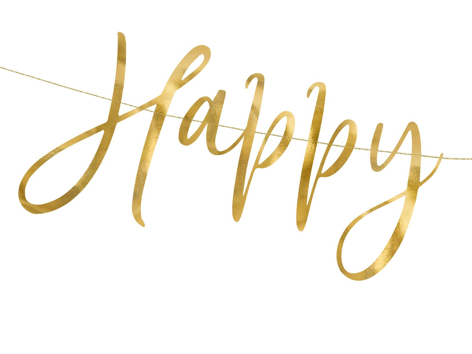 Girlande "Happy New Year", Gold Girlande "Happy New Year", Gold