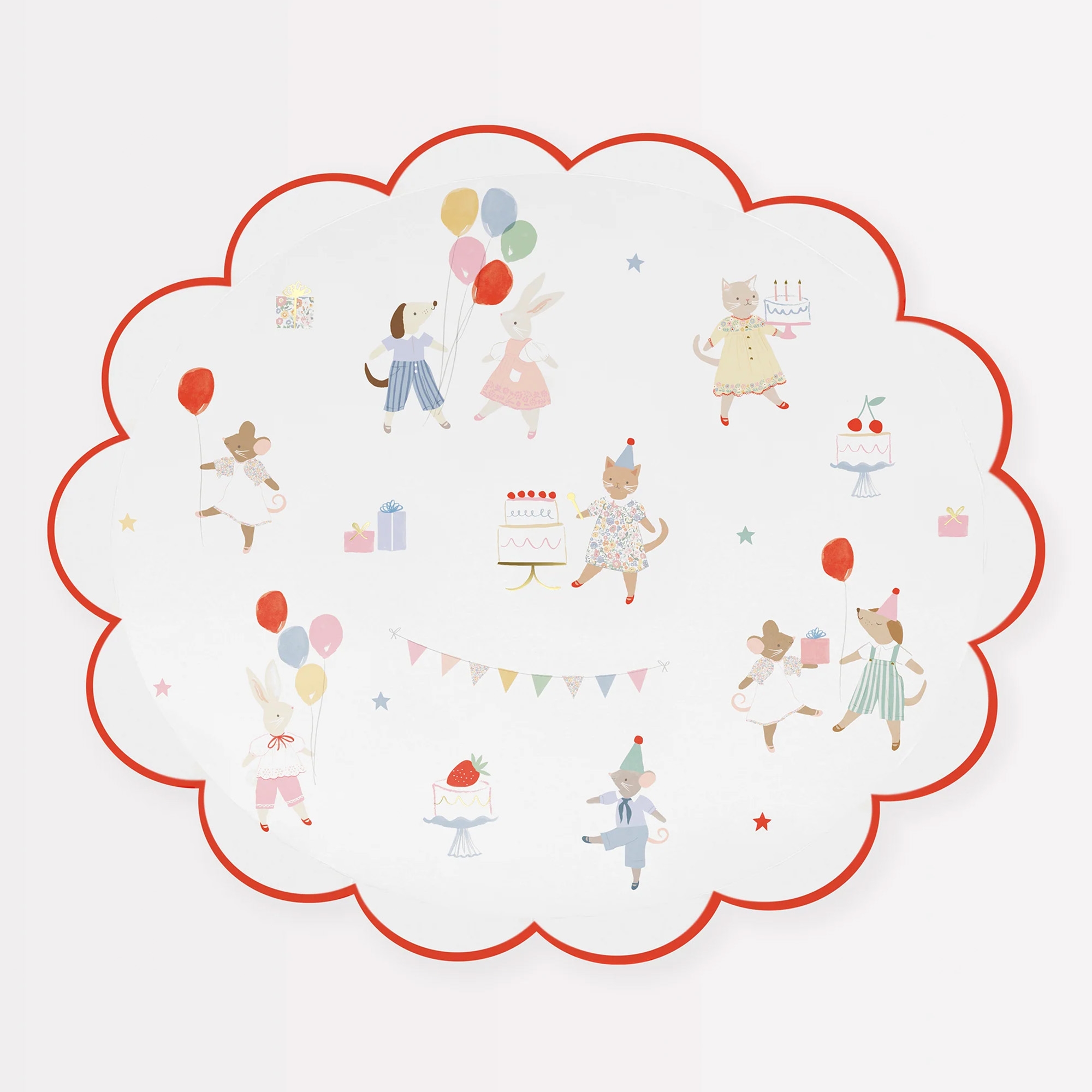 Meri Meri - 8 Pappteller "Animal Friends" Ballon