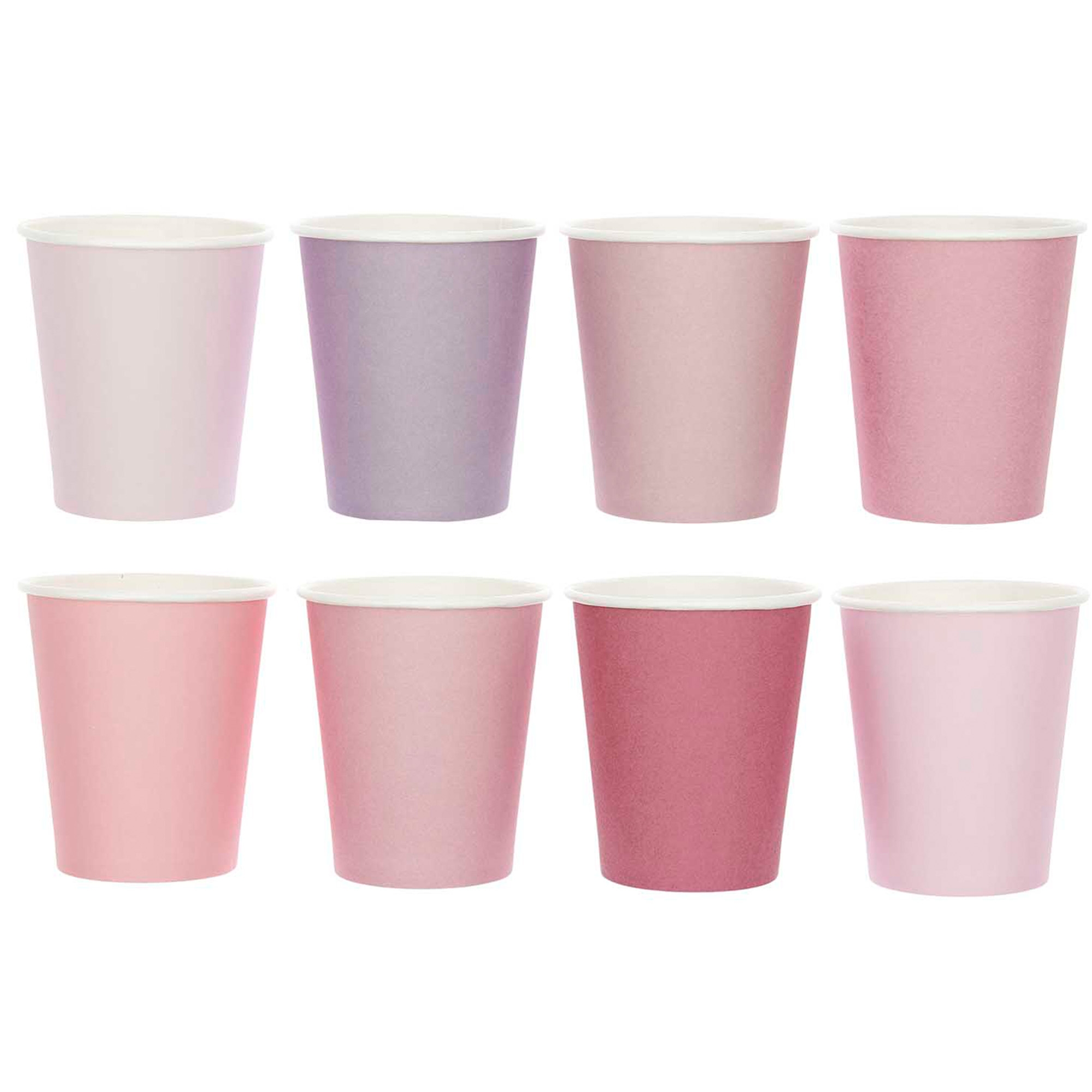 8 Pappbecher Rosa Mix 250 ml 8 Pappbecher Rosa Mix 250 ml