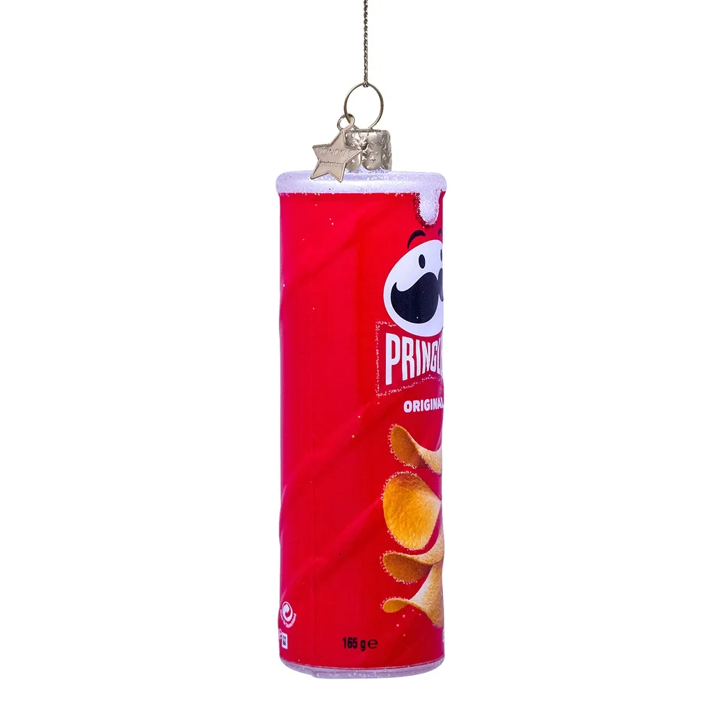 Pringles can, Snack can, Potato chips, Red can, Vertical tube