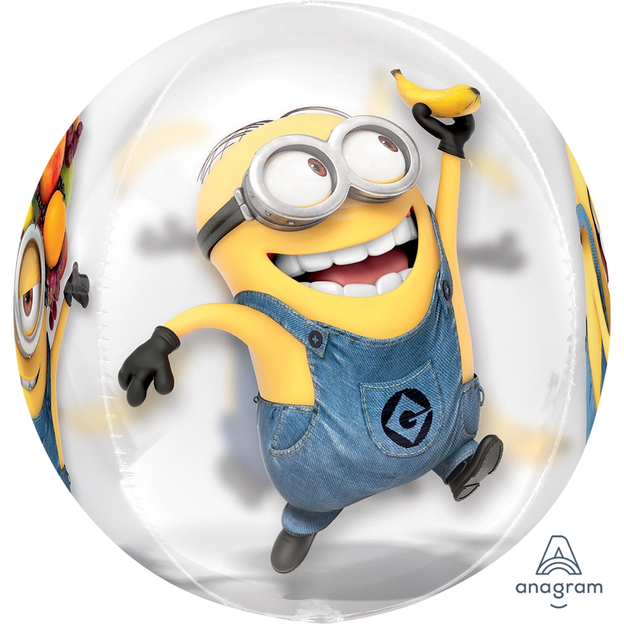 Folienballon Orbz "Minions" 40cm Fußball-Ball, Helm, Spielzeug, Sphäre, Crash-Helm
