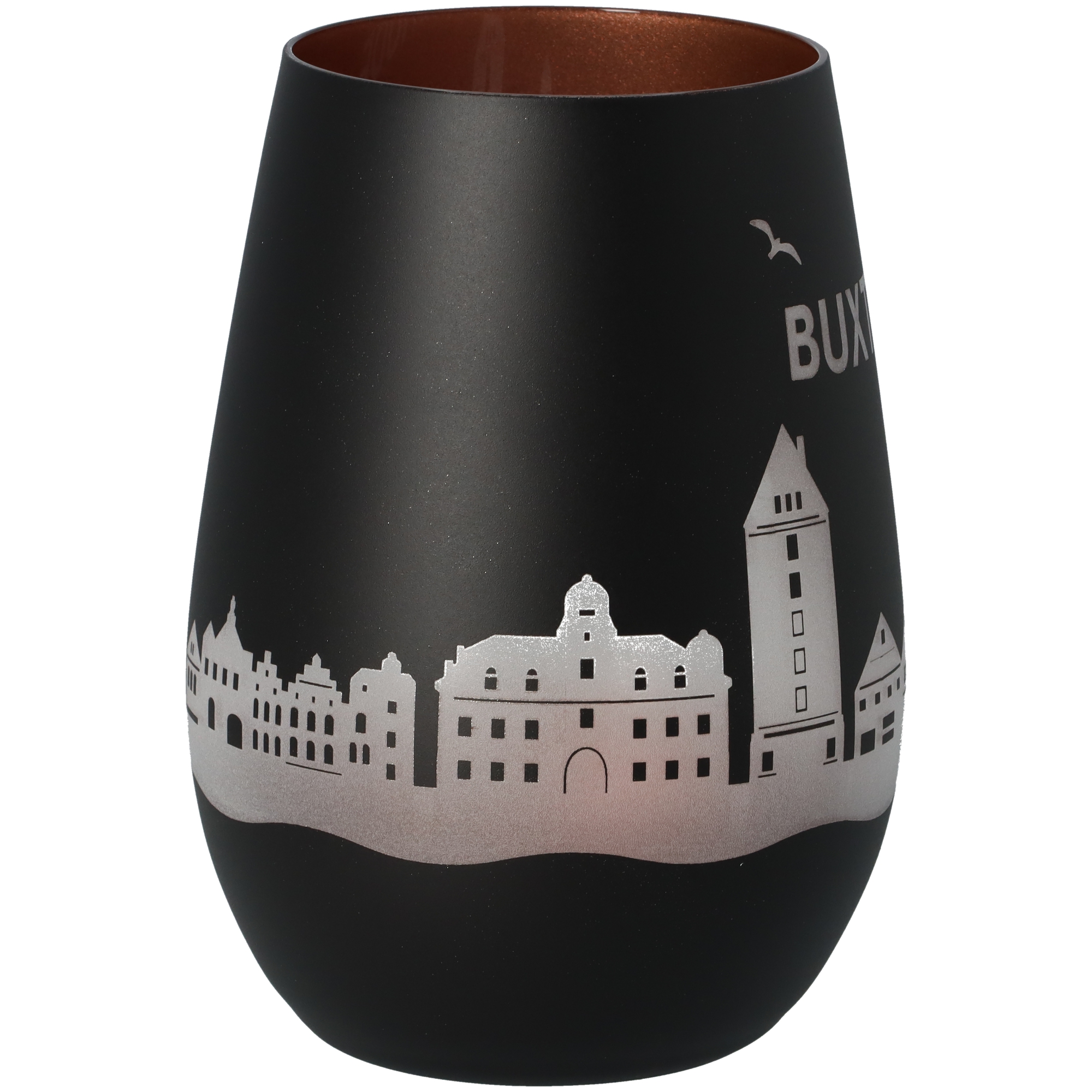 Windlicht Skyline Buxtehude Schwarz/Bronze