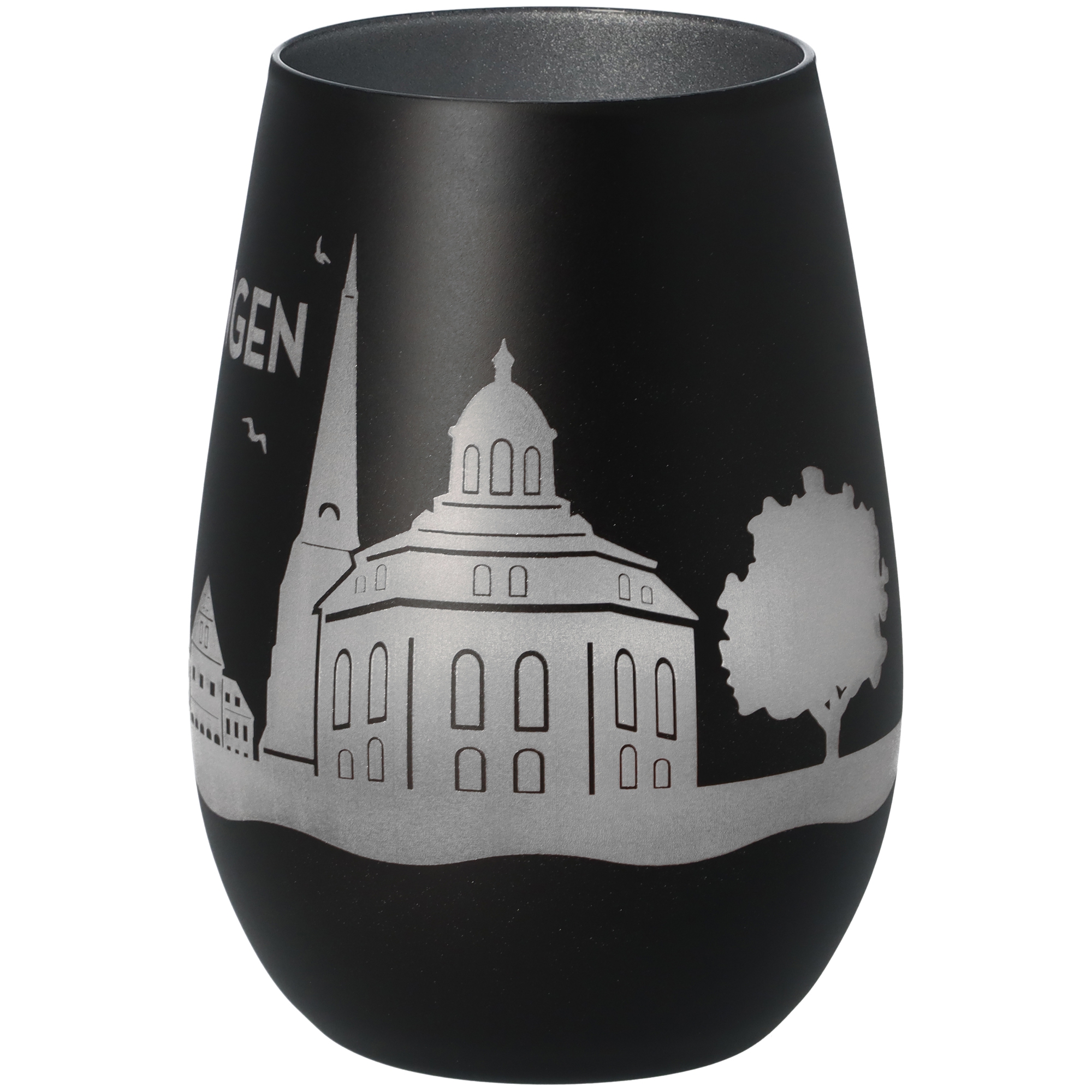 Windlicht Skyline Rellingen Schwarz/Silber Windlicht Skyline Rellingen Schwarz/Silber